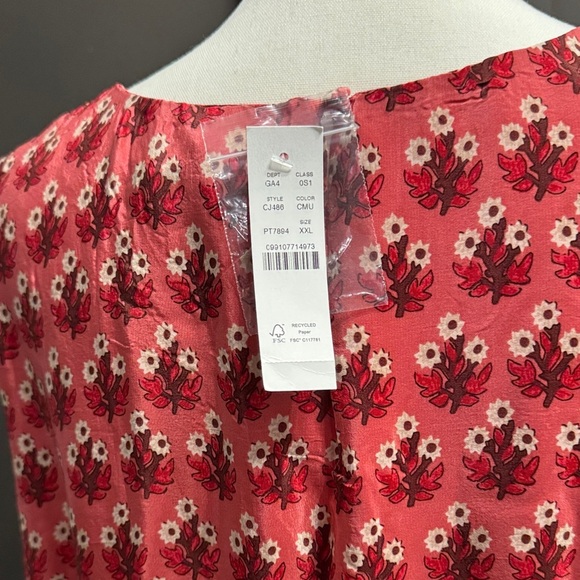 J. Crew Pink Geometric Midi Dress 100% Viscose - Picture 8 of 12